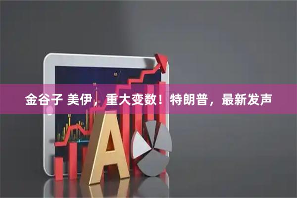 金谷子 美伊，重大变数！特朗普，最新发声
